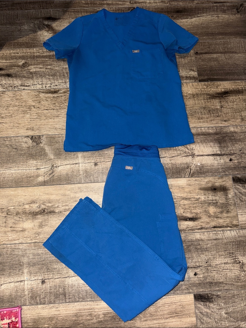 Figs Scrub Set in Vibrant Blue Size Medium